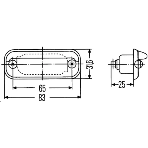 Number plate light k14/11