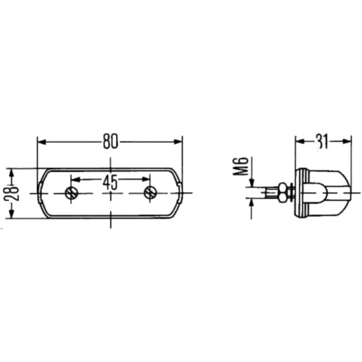 Number plate light 30/14/6