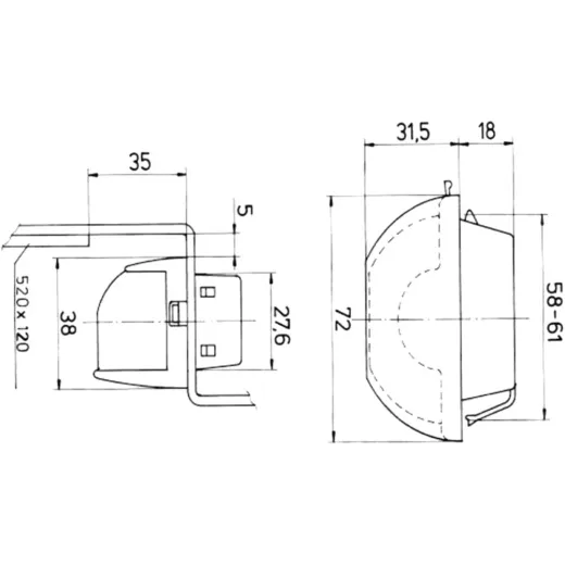 Number plate light clips