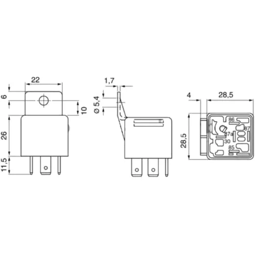 Mini relay 12v 0332019150