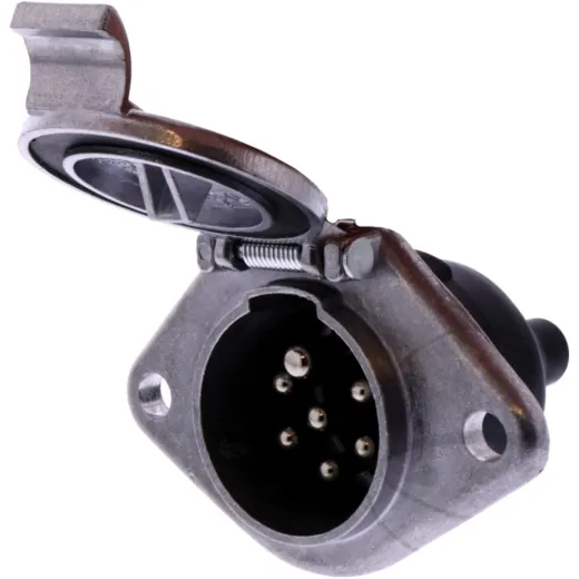 Socket 7-pole aluminium 24V