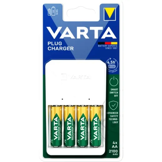 Akku Ladegerät Easy Plug Inklusive 4AA 2100 MAH