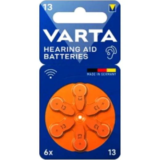 Gerätebatterie 13 Varta 6er Blister Hearing Aid PR48