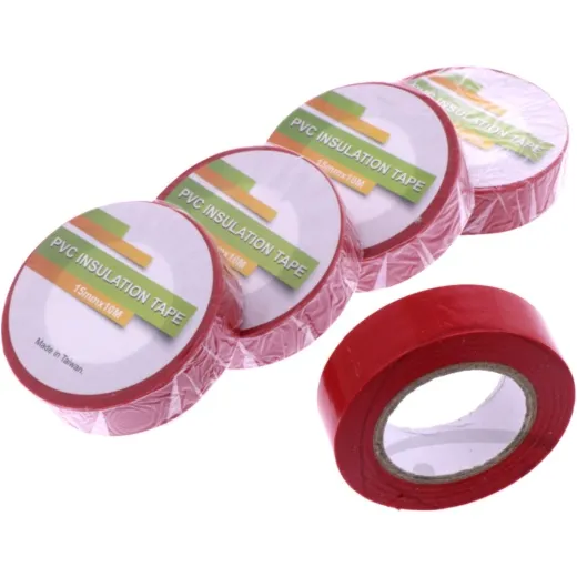 Isolierband 10 Meter rot JMP Packung 5 Stück