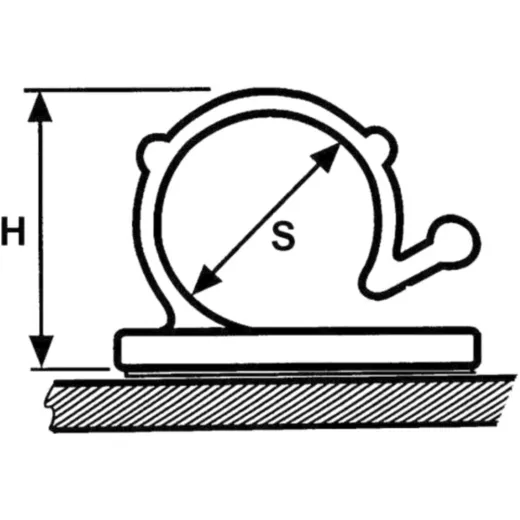 retaining clamp 19MM white 50265726