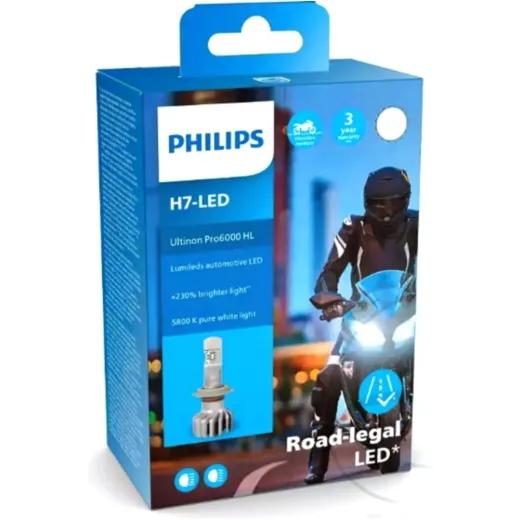 Lampe Pro 6000 Head Light H7 / LED Motorrad Umrüst