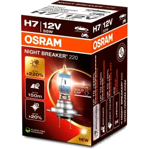 Lampe H7 12V55W Osram Night Breaker 220