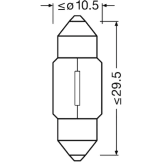 Lampe 12V10W SV8.5-8 Osram 2 BLI JMP 1590316