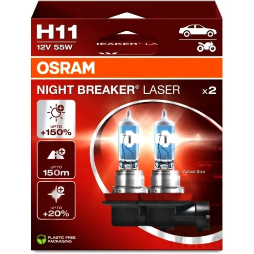 BULB H11 DUO 12V55W OSRAM