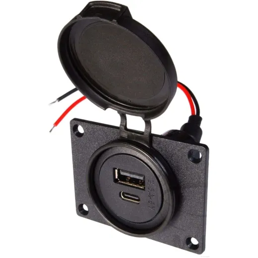 DOUBLE SOCKET USB 12/12V