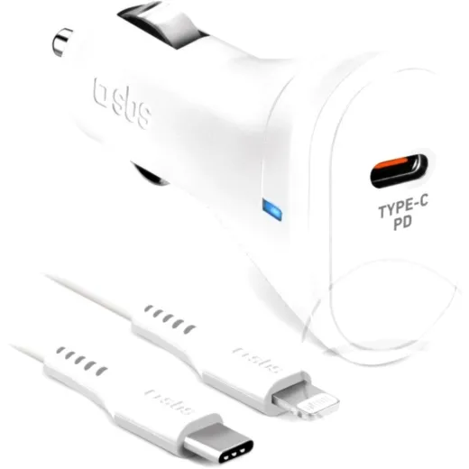 KFZ-LADESET SBS für Apple UBS-C - Lightning 20W PD