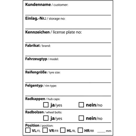 tyre ein Bearing ungs-onkleber