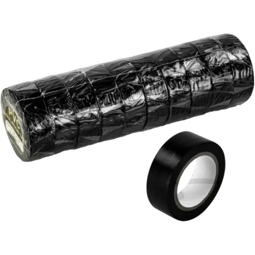 Isolierband 19MM 10 Meter schwarz Packung 10 Stück