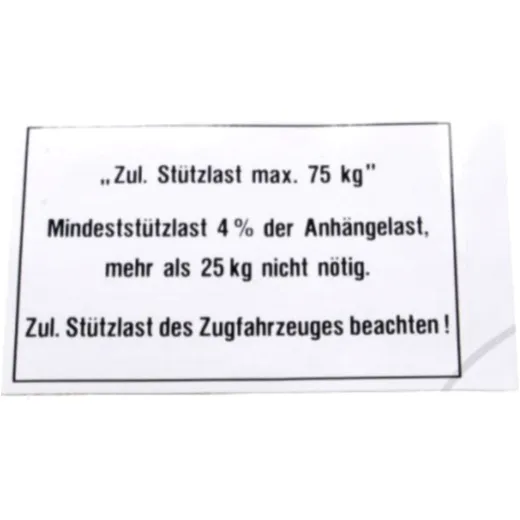 Stuetzlaschild for anh 40055