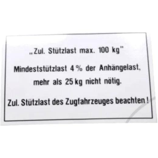 Stuetzlaschild for anh