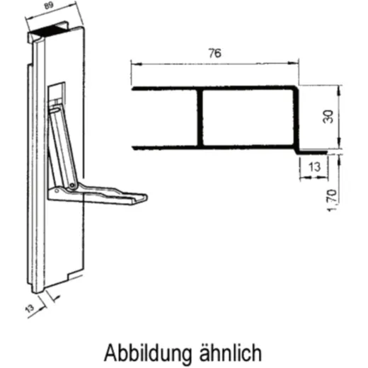 ALUMINIUM CLOSURE FOR SIDE WALLS LEFT