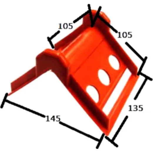Kantenschutzecke 6ON rot 135/105/145 mm