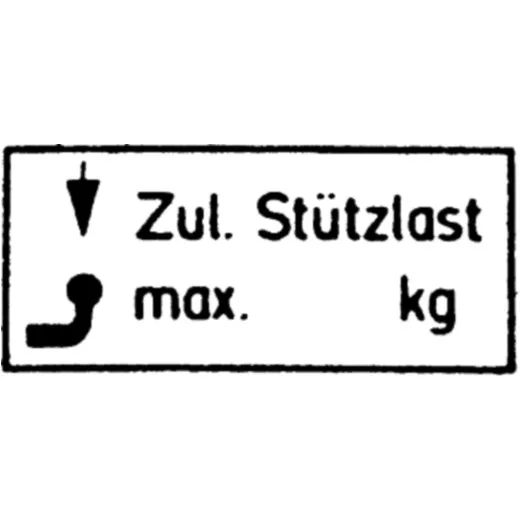 Stützlastschild Anhänger