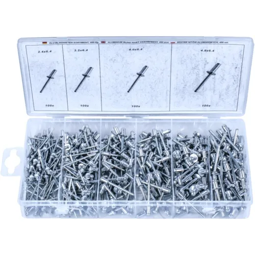 Blind rivet assortment 400 pieces