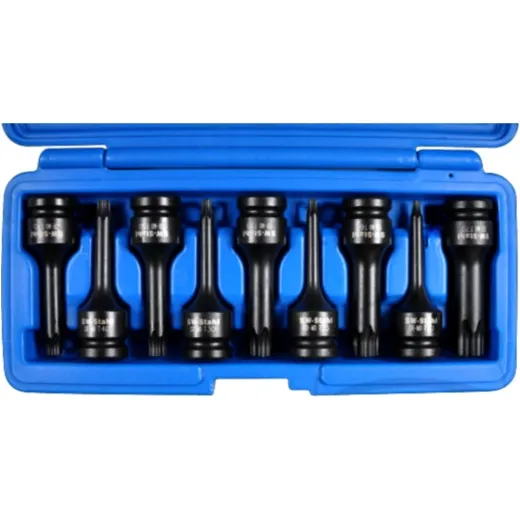 Drver bit set torx 1/2 9 piece set
