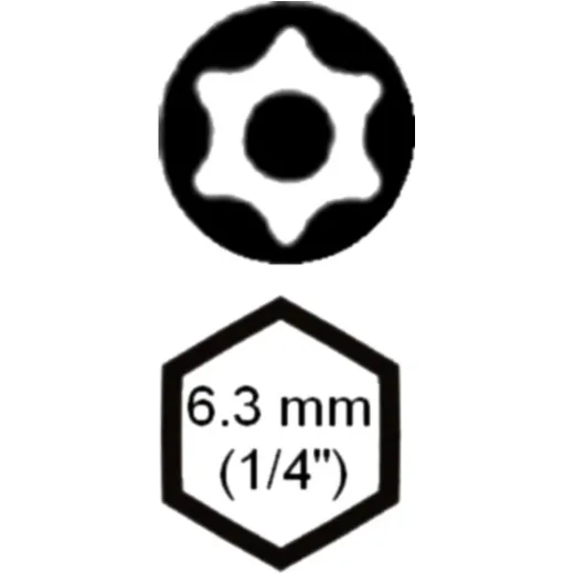 Bit Torx T15 mit Bohrung