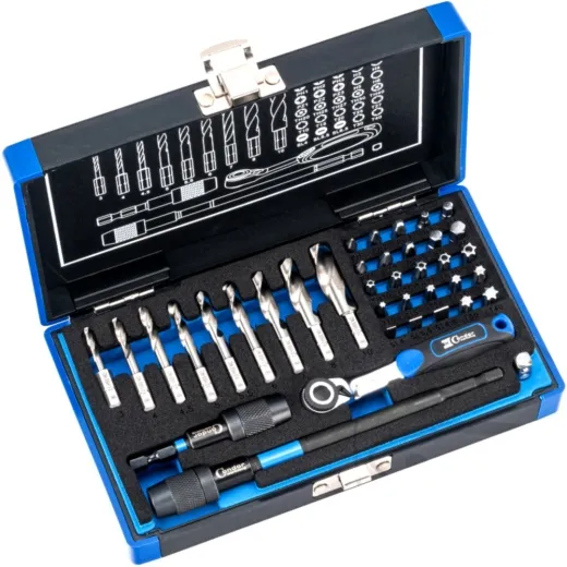 Spiralbohrer Bit+Bit Satz 38-teilig 1/4 6-Kant HSS-G M2