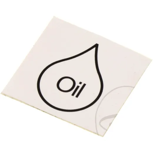 Adhesive label pag oil