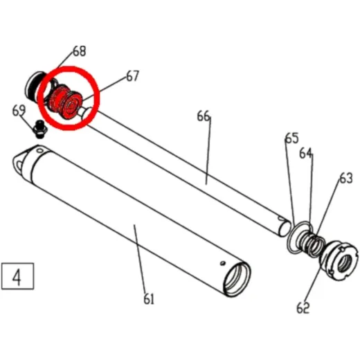 Hydraulic cylinder piston