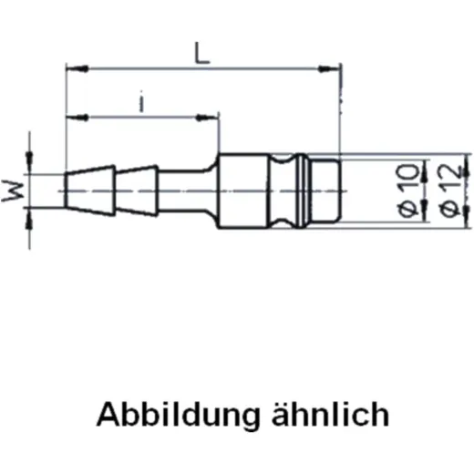 Stecknippel Stahl LW 13 mm
