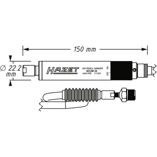 Mini Stabschleifer Hazet