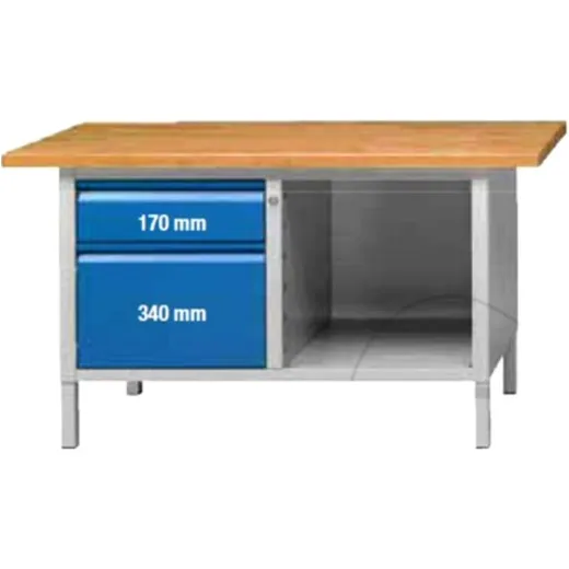 Werkbank 1500 mm 7035/5012