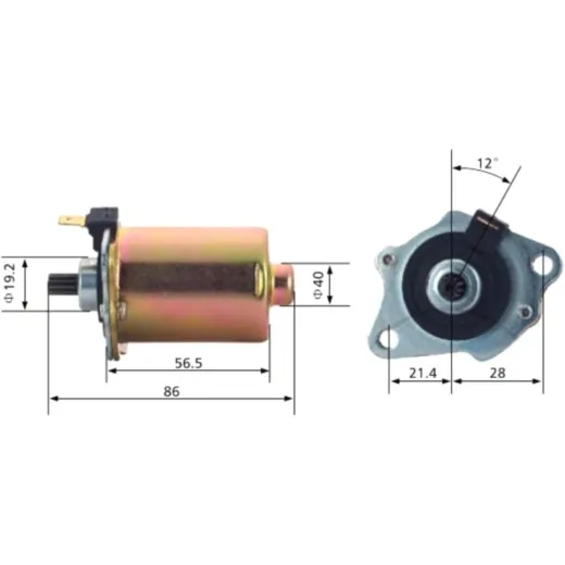 Starter Anlasser JMP MQD401anticlock