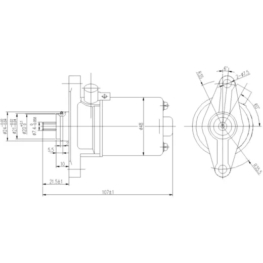 Starter motor jmt MQD407C anticlock