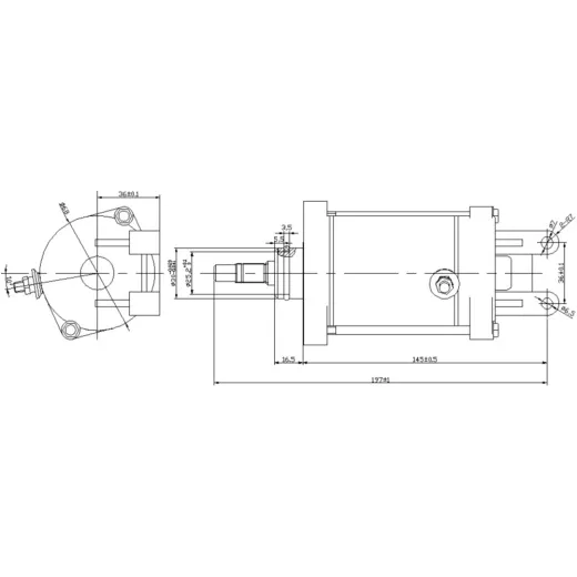 Starter motor jmt MQD6835clock