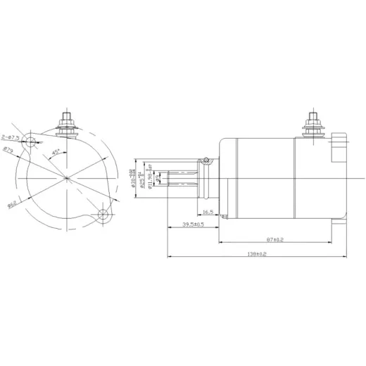 Starter Anlasser JMP MQD652clock