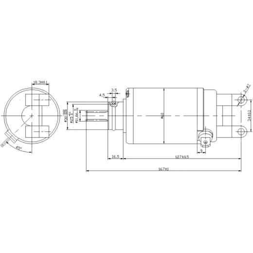 Starter Anlasser JMP MQD623clock