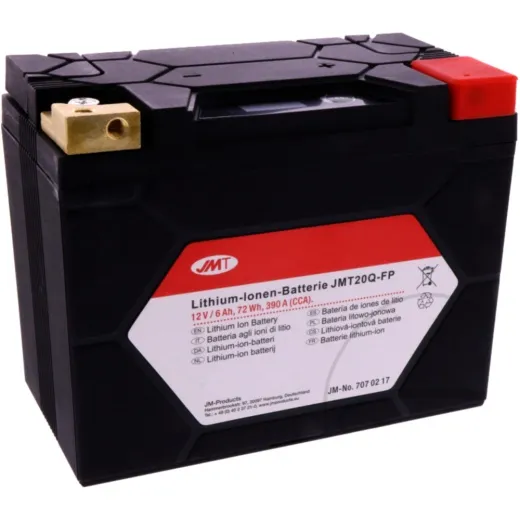 Batterie Motorrad JMT20Q-FP JMT Lithium-Ionen mit Anzeige