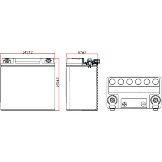Motorcycle Battery VTB-8 V-TWIN JMT