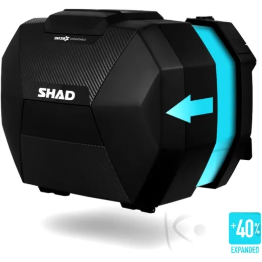 Seitenkoffer erweiterbar Shad SH38X 27-34 breit Carbon