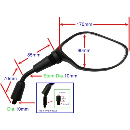 Mirror black left hand jmp