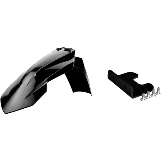 fender / guard plate front black und mounting Set