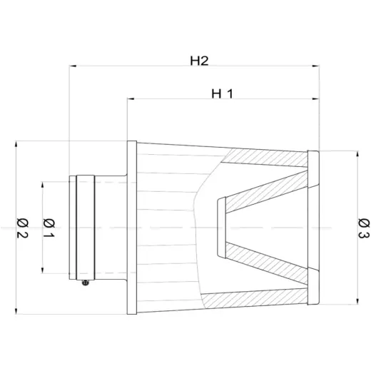 Rennluftfilter einzeln Universal BMC FBSS60150