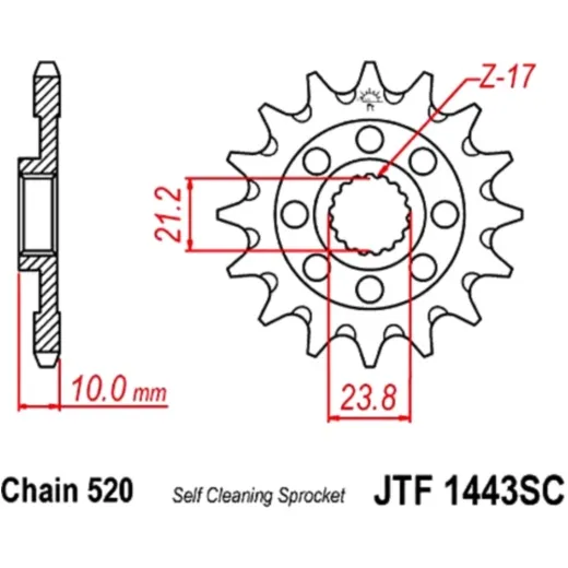Front sprocket 14 tooth 520 JTF144314SC