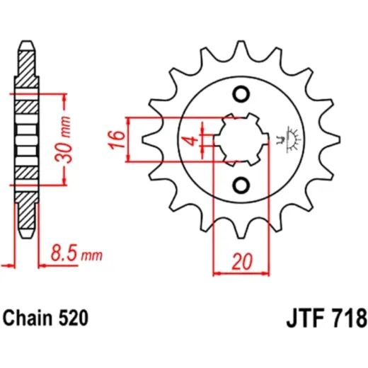 Front sprocket 13 tooth pitch 520 JTF71813