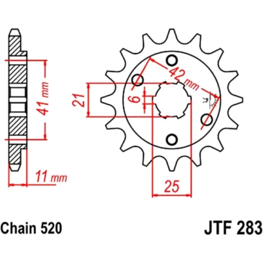Front sprocket 14t 520 pitch JTF28314