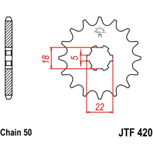 Front sprocket 15 tooth 530 JTF42015