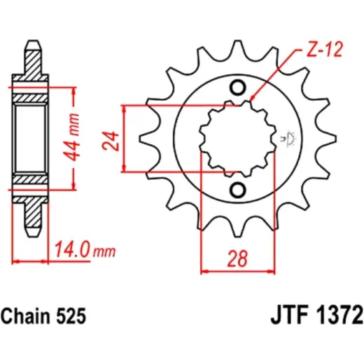 Front sprocket 17tooth pitch 525 JTF137217