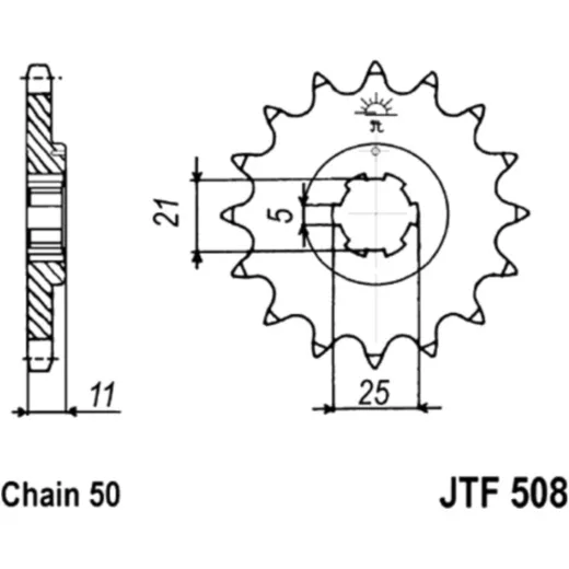 Ritzel 14Z Teilung 530 JTF50814