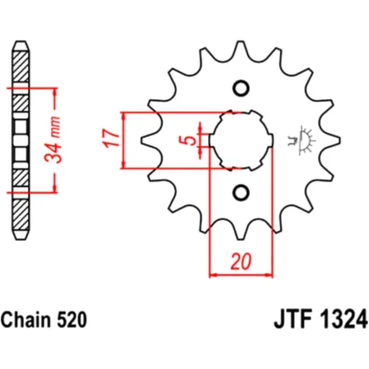 Front sprocket 11 tooth pitch 520 JTF132411