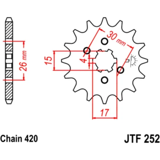 Front sprocket 14 tooth 420